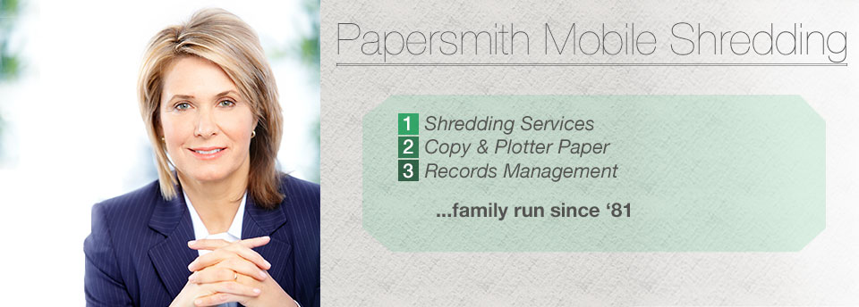 Papersmith Mobile Shredding offers shredding services, records management, and sells copy and plotter paper.